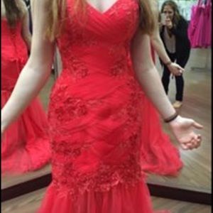Pink/Red Formal Dress Size 0-2